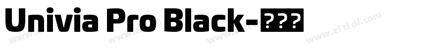 Univia Pro Black字体转换